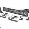 LED Light Kit | Bumper Mount | 20" Black Dual Row | White DRL | Nissan Titan XD (16-24)