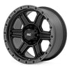 Rough Country 79 Series Wheel | One-Piece | Semi Gloss Black w/Gunmetal Ring | 17x8.5 | 6x5.5 | 0mm