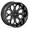Rough Country 96 Series Wheel | One-Piece | Gloss Black | 20x9 | 6x5.5 | -12mm